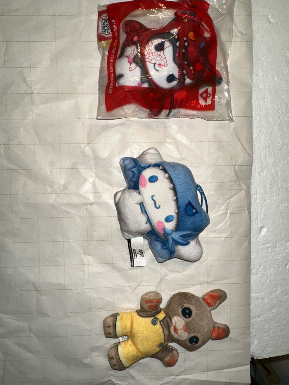 Three various McDonald’s happy meal toys